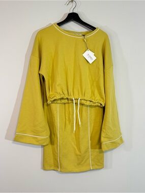 BY EGREIS Kamara Skirt Set in Mustard Yellow - Size Medium - NWT